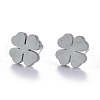 Unisex 304 Stainless Steel Stud Earrings EJEW-E254-04P-1