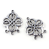Tibetan Style Alloy Chandelier Components X-TIBE-Q054-06AS-RS-1
