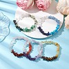 4 Styles Mixed Gemstone Chip Beaded Stretch Bracelets for Women Men BJEW-JB10814-2