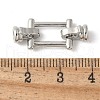 Brass Pave Clear Cubic Zirconia Fold Over Clasps KK-M320-15P-3