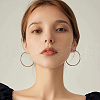 Beebeecraft 4Pairs 4 Styles 304 Stainless Steel Hoop Earrings EJEW-BBC0001-41-6