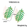 Stainless Steel Enamel Leaf Stud Earrings for Women XK6667-1-1