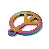Ion Plating(IP) 201 Stainless Steel Pendants STAS-P312-04MC-3
