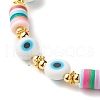 Handmade Polymer Clay Heishi Beads Stretch Bracelet BJEW-JB07306-4