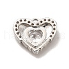 Rack Plating Brass Micro Pave Cubic Zirconia Charms KK-P230-19P-01-2