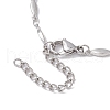 304 Stainless Steel Oval Link Chain Bracelets for Women Men BJEW-JB10271-4