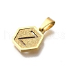304 Stainless Steel Charms STAS-H227-01G-Z-2