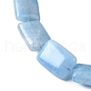 Natural Dyed Quartz Imitation Aquamarine Beads Strands G-S386-A10-4