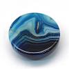 Dyed Natural Striped Agate/Banded Agate Cabochons G-R348-20mm-02-3