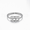 Number 201 Stainless Steel Adjustable Cuff Rings FS-WG22891-10-2