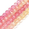 Transparent Painted Glass Beads Strands X1-DGLA-A034-T6mm-A07-2