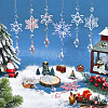 SOFPLATE 9Pcs 9 Styles Christmas Acrylic Snowflake Pendant Decorations HJEW-SP0001-05-4