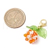 Flower Acrylic & Glass Pearl Pendant Decorations HJEW-MZ00219-05-3