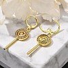 Brass Micro Pave Cubic Zirconia Leverback Earrings for Women EJEW-G419-01G-3