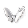 Brass Pave Cubic Zirconia Pendants KK-E793-28P-1