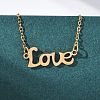 201 Stainless Steel Pendant Necklace for Women NJEW-F335-02G-07-1