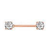 Stainless Steel Micro Pave Cubic Zirconia Nipple Rings WG80671-04-1
