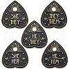 SUNNYCLUE 5Pcs 5 Styles Word Heart Planchette Enamel Pins JEWB-SC0001-42-1