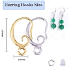20 Pairs 2 Colors Brass Earring Hooks KK-SZ0002-42-2