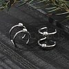 304 Stainless Steel 2 Line Round Clip on Nose Rings AJEW-A062-02P-3