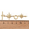 Brass Micro Pave Clear Cubic Zirconia Toggle Clasps KK-A223-36G-4