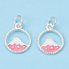 925 Sterling Silver Enamel Charms STER-T004-06S-01-2