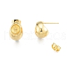 Brass Stud Earring Findings KK-I663-09G-3