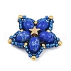 Handmade Glass Seed Beaded & Synthetic Dyed Imperial Jasper Beads Pendants PALLOY-MZ00752-02-4
