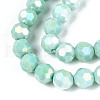 Electroplate Glass Beads Strands EGLA-T021-8mm-15-11-3