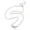 925 Sterling Silver Micro Pave Clear Micro Pave Cubic Zirconia Double Infinity Pendant Necklaces for Women NJEW-D315-03P-4