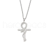 Brass Micro Pave Cleal Cubic Zirconia Pendant Necklaces NJEW-M211-03D-P-1