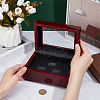 3-Slot Wood Championship Rings Display Case CON-WH0088-71-3