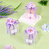 Clear PVC Candy Gift Packaging Boxes with Ribbon & Artificial Flower CON-TAC0001-20E-7
