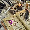 Brass Wax Seal Stamp with Handle AJEW-WH0184-1065-3