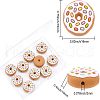 CHGCRAFT 10Pcs Food Grade Eco-Friendly Silicone Focal Beads SIL-CA0001-44-2