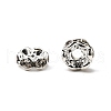 Brass Rhinestone Spacer Beads X-RSB04C14-3