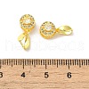 Rack Plating Brass Pave Cubic Zirconia Ice Pick Pinch Bails KK-D100-06G-3