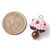 Seed Beads & Natural Tiger Eye Beaded Charms PALLOY-MZ00333-04-2