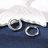 Tarnish Resistant 201 Stainless Steel Huggie Hoop Earrings MAK-R021-15mm-2