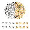 Unicraftale 200Pcs 2 Colors 304 Stainless Steel Round Seamed Beads STAS-UN0060-65B-1
