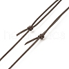 Natural Ruby in Zoisite Nugget Pendant Necklace with Cowhide Leather Cord NJEW-JN03882-05-7