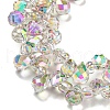 Electroplate Transparent Glass Beads Strands EGLA-P052-01A-FR01-3
