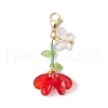 Handmade Glass Seed Beaded and Acylic Butterfly Pendant Decorations Sets HJEW-MZ00259-05-2