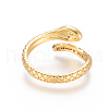 Brass Micro Pave Clear Cubic Zirconia Cuff Rings RJEW-L097-02G-2