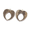 Tibetan Style Alloy Wing Large Pendants TIBEP-S100-AB-NR-2