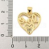 Rack Plating Brass Micro Pave Cubic Zirconia Pendants KK-B091-50C-G-3