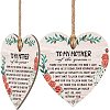 Heart with Word Wooden Hanging Plate HJEW-WH0037-007-1