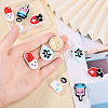 CHGCRAFT 10Pcs 5 Styles Food Grade Eco-Friendly Silicone Focal Beads SIL-CA0003-30-3