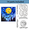 Moon Theme Carbon Steel Cutting Dies Stencils DIY-WH0309-1359-2