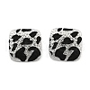 Leopard Print Brass Enamel Stud Earrings for Women EJEW-U055-15B-S-2
